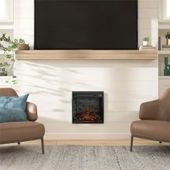 Hot Sale 🔔 Avenue Greene 18 Inch Electric Glass Front Fireplace Insert - 18 Inch ✔️