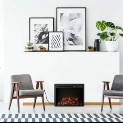 Best deal 😀 Avenue Greene 23 Inch Electric Fireplace Insert Black/glass Front 🤩