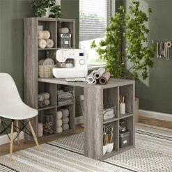 Buy 😉 Avenue Greene Acorn Ridge Hobby Desk Grey Oak 😍