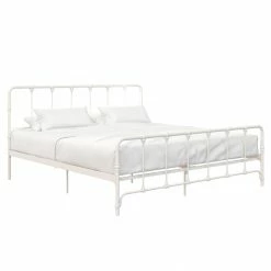 Promo 👏 Avenue Greene Alicia Farmhouse Metal Bed Grey ⭐