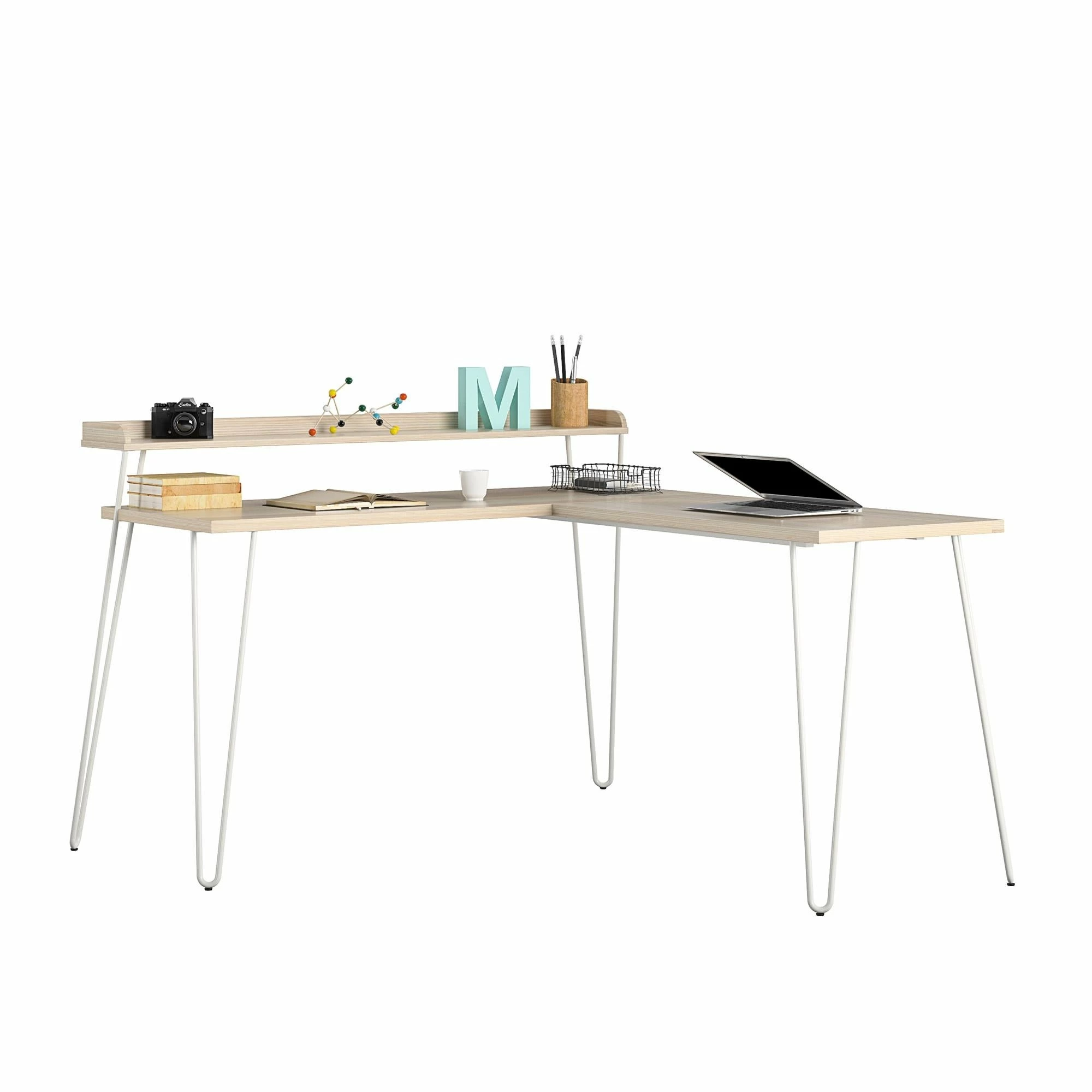 Buy π Avenue Greene Archwood L Desk With Riser Natural/white π― 13 Buy π Avenue Greene Archwood L Desk With Riser Natural/white π― - Image 11