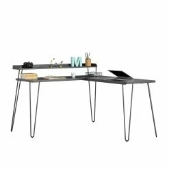 Buy π Avenue Greene Archwood L Desk With Riser Natural/white π― 28 Buy π Avenue Greene Archwood L Desk With Riser Natural/white π― -Avenue Greene Shop Avenue Greene Archwood L Desk with Riser 11