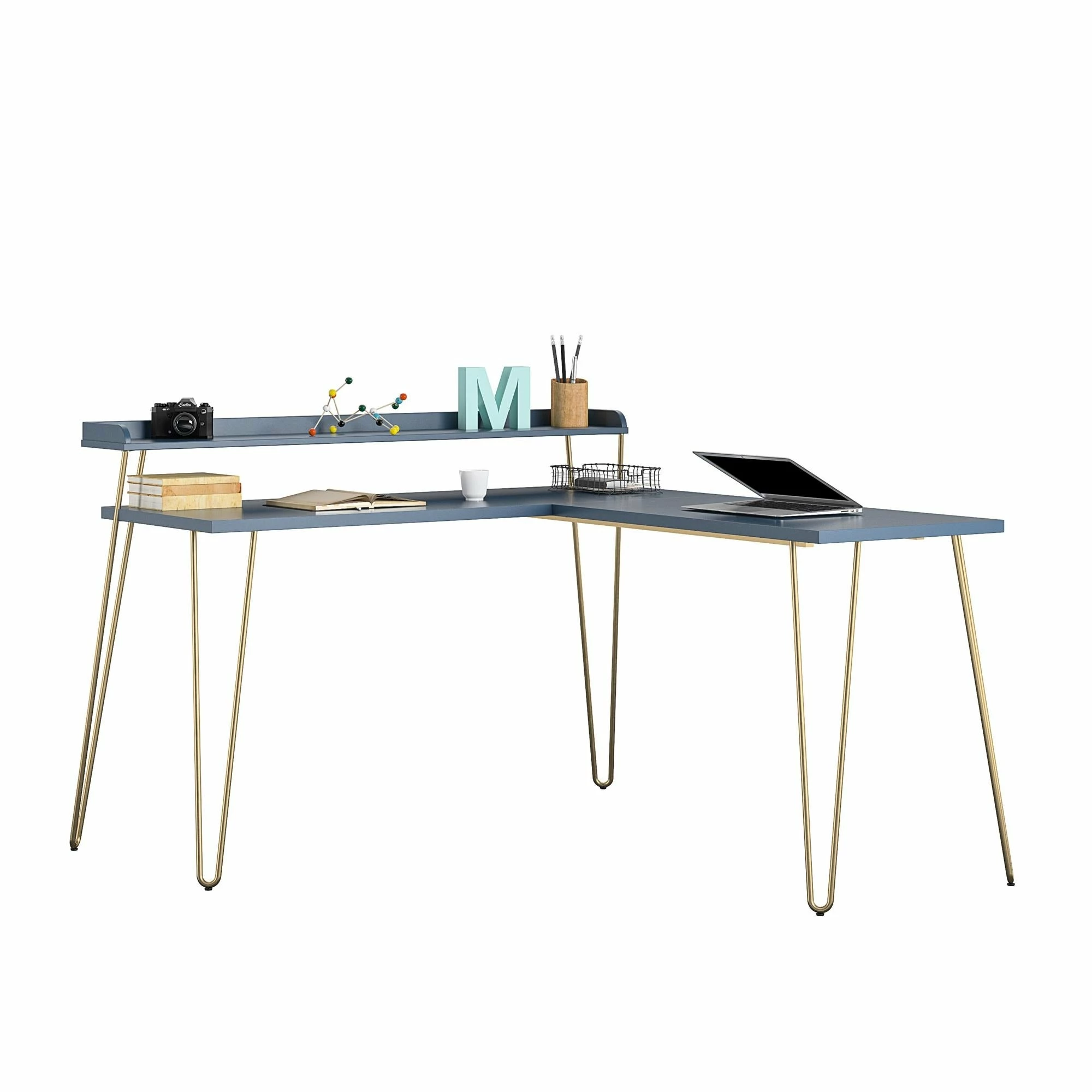 Buy π Avenue Greene Archwood L Desk With Riser Natural/white π― 15 Buy π Avenue Greene Archwood L Desk With Riser Natural/white π― - Image 13