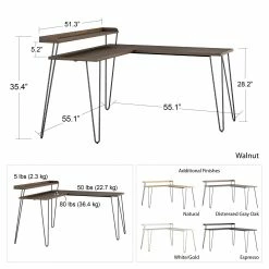 Buy π Avenue Greene Archwood L Desk With Riser Natural/white π― 30 Buy π Avenue Greene Archwood L Desk With Riser Natural/white π― -Avenue Greene Shop Avenue Greene Archwood L Desk with Riser 13