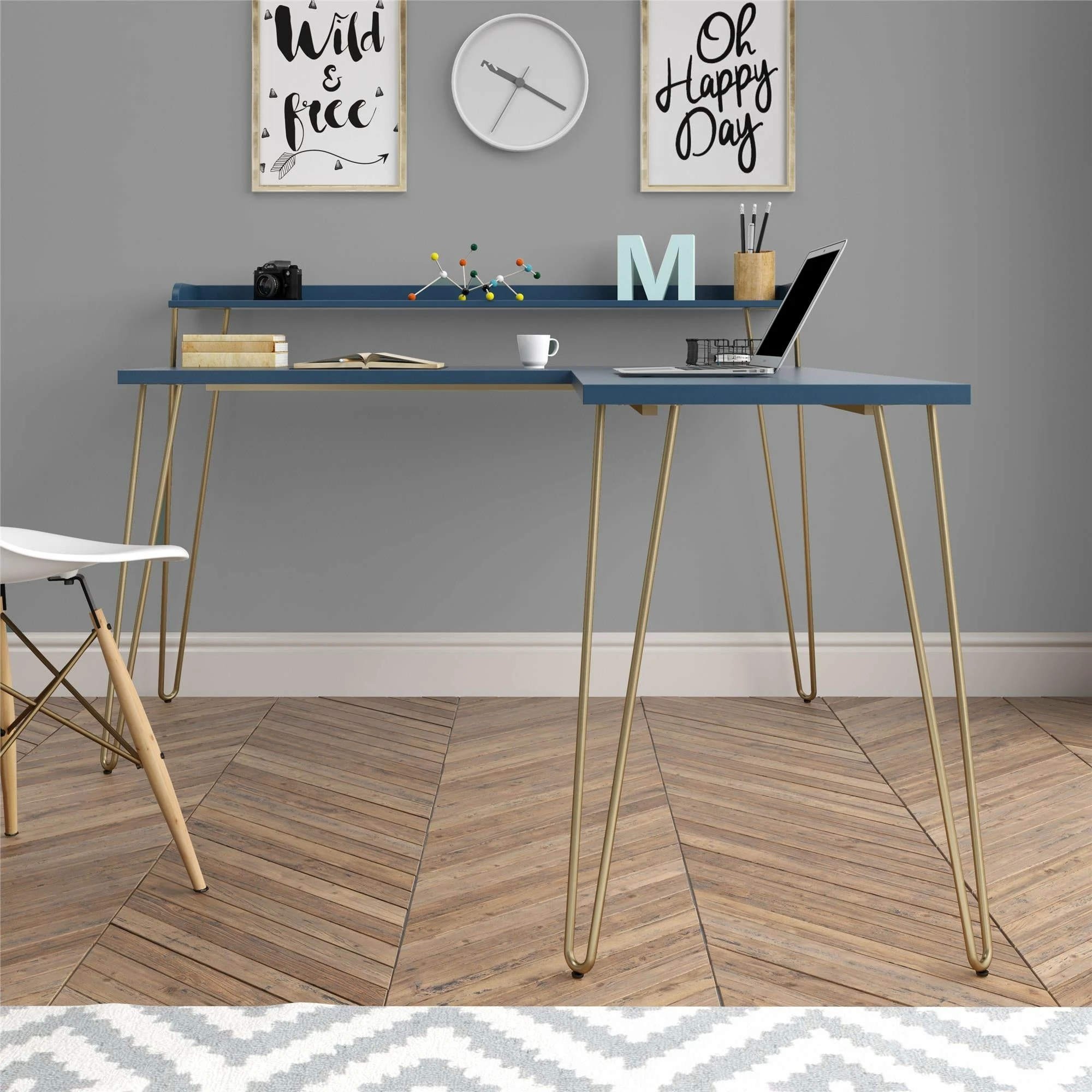 Buy π Avenue Greene Archwood L Desk With Riser Natural/white π― 6 Buy π Avenue Greene Archwood L Desk With Riser Natural/white π― - Image 4