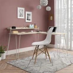 Buy π Avenue Greene Archwood L Desk With Riser Natural/white π― 21 Buy π Avenue Greene Archwood L Desk With Riser Natural/white π― -Avenue Greene Shop Avenue Greene Archwood L Desk with Riser 4
