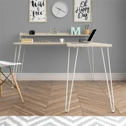 Buy π Avenue Greene Archwood L Desk With Riser Natural/white π― 25 Buy π Avenue Greene Archwood L Desk With Riser Natural/white π― -Avenue Greene Shop Avenue Greene Archwood L Desk with Riser 8