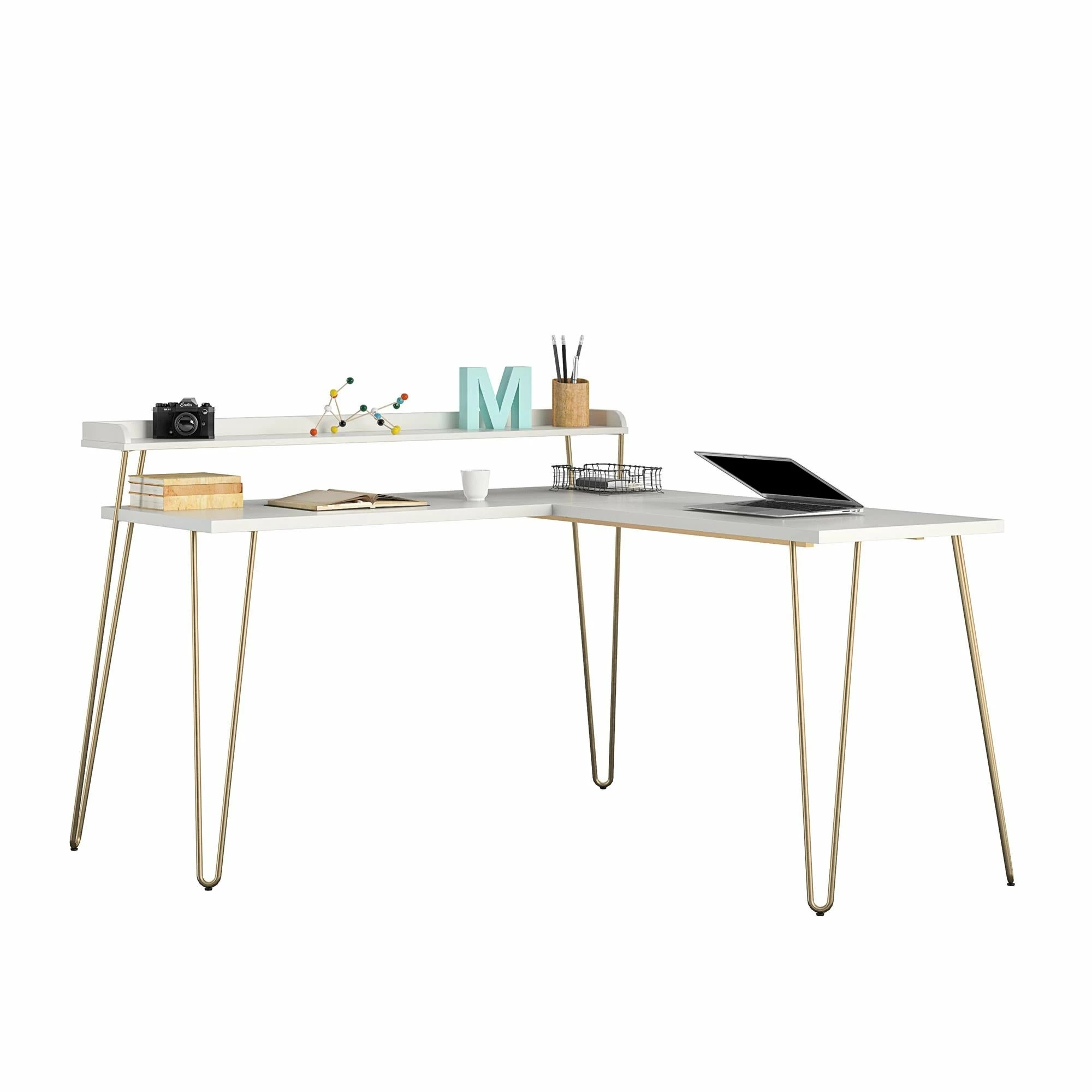 Buy π Avenue Greene Archwood L Desk With Riser Natural/white π― 12 Buy π Avenue Greene Archwood L Desk With Riser Natural/white π― - Image 10