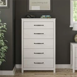 Flash Sale ❤️ Avenue Greene Augusta 5 Drawer Tall 👗 Dresser Natural 😉