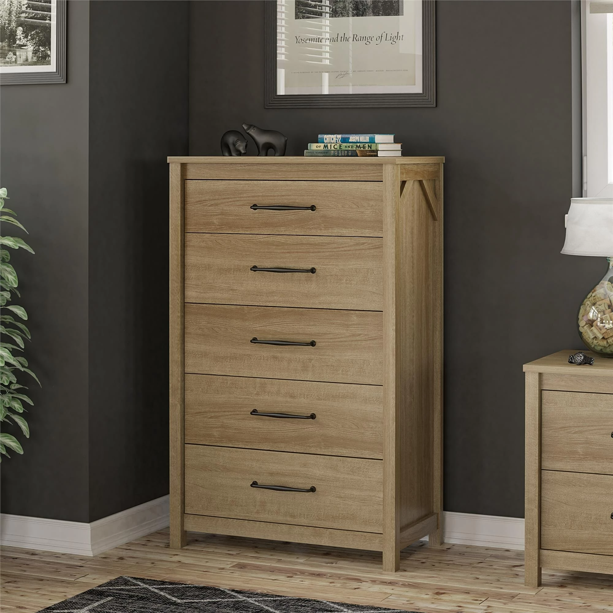 Flash Sale โค๏ธ Avenue Greene Augusta 5 Drawer Tall ๐ Dresser Natural ๐ - Image 4