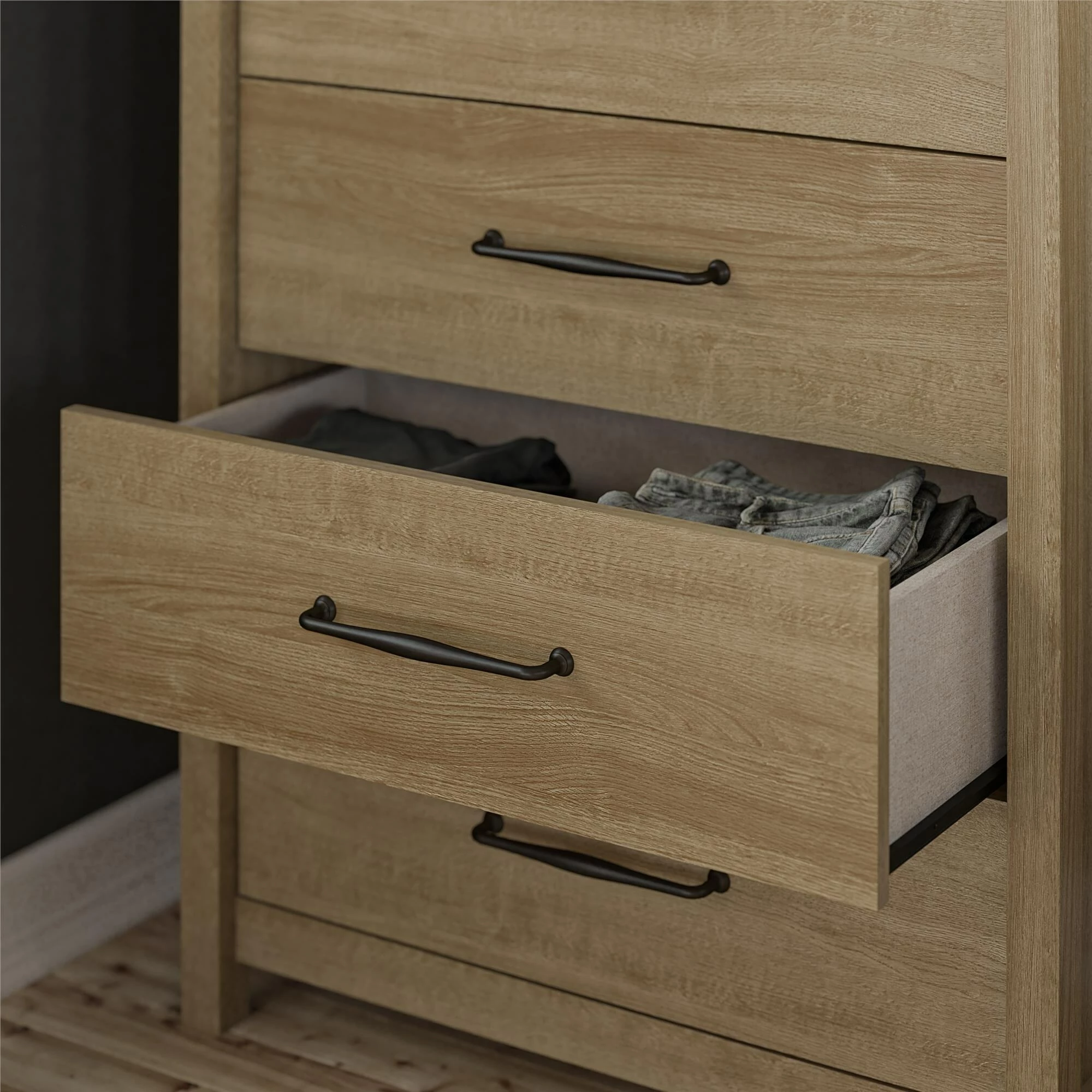 Flash Sale โค๏ธ Avenue Greene Augusta 5 Drawer Tall ๐ Dresser Natural ๐ - Image 8
