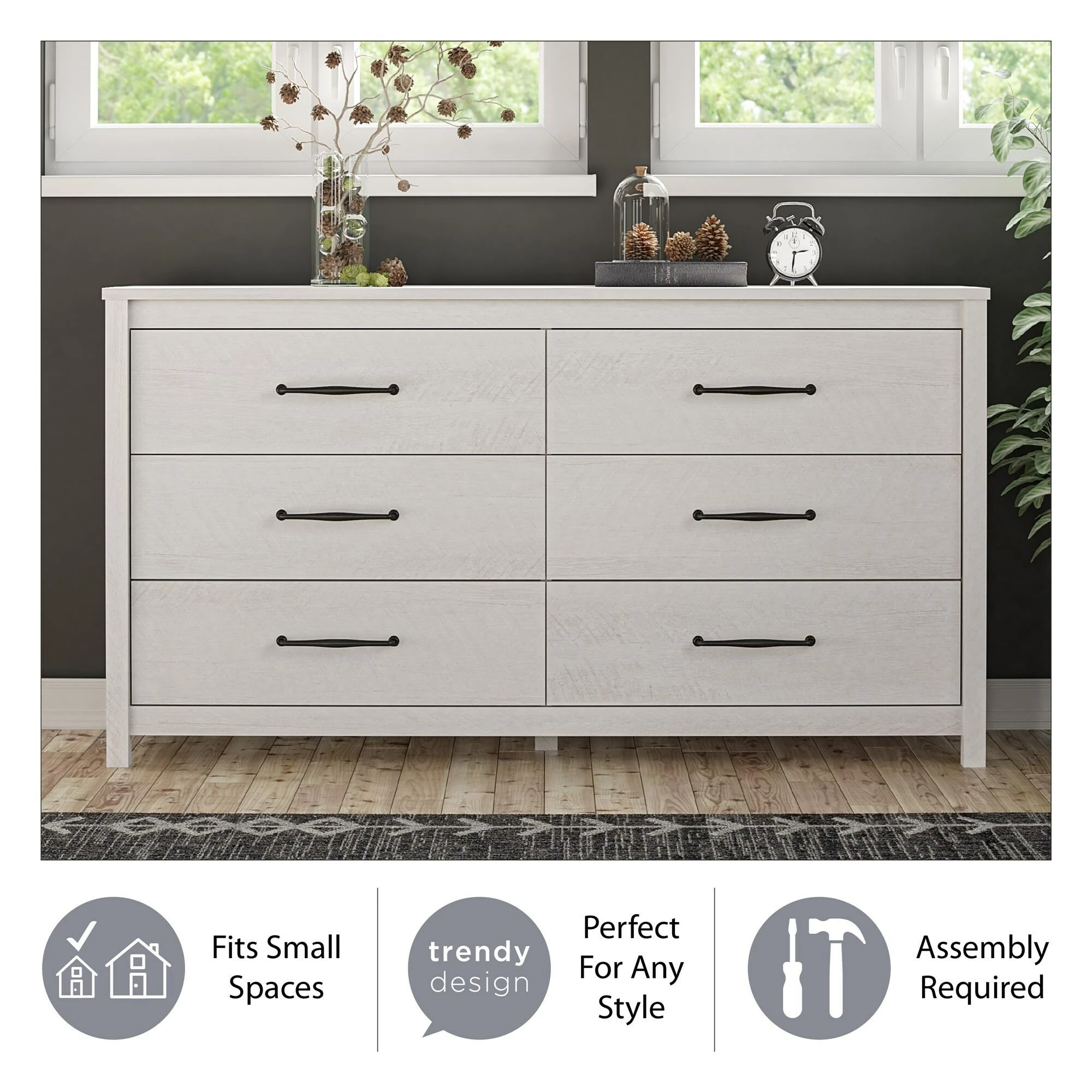 Cheapest β¨ Avenue Greene Augusta 6 Drawer Wide π Dresser Natural π€© - Image 2