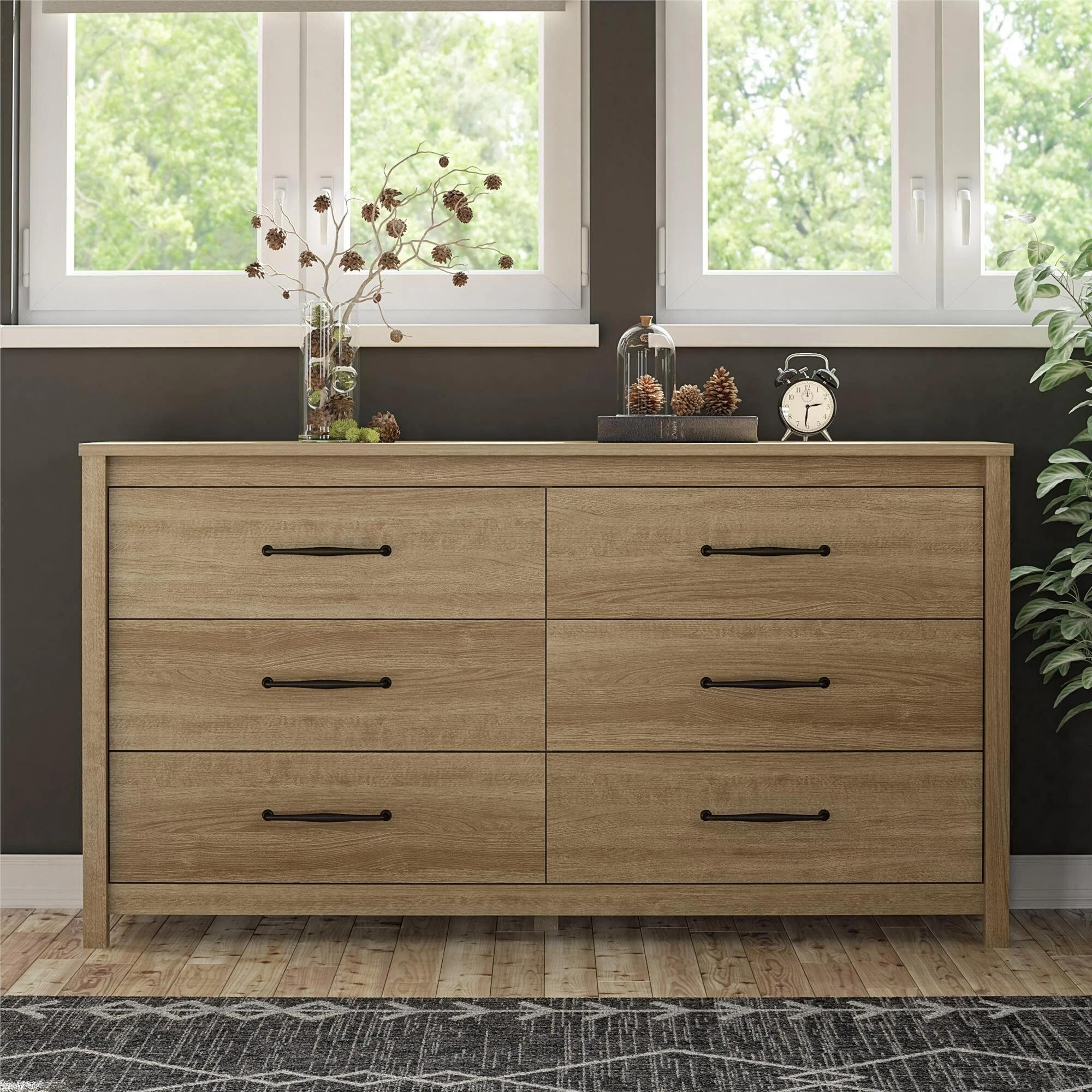 Cheapest β¨ Avenue Greene Augusta 6 Drawer Wide π Dresser Natural π€© - Image 3