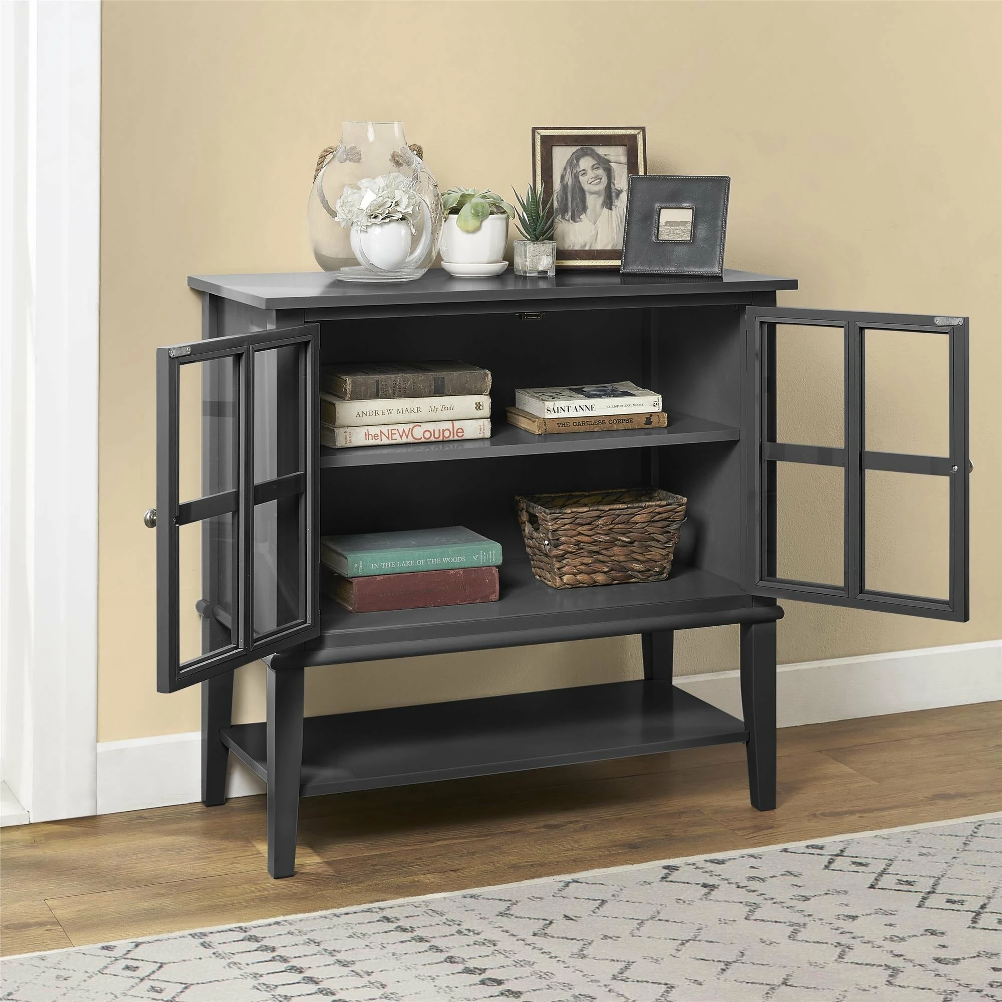 Budget ๐คฉ Avenue Greene Bantum 2-door Transitional Storage Cabinet Black ๐ - Image 8