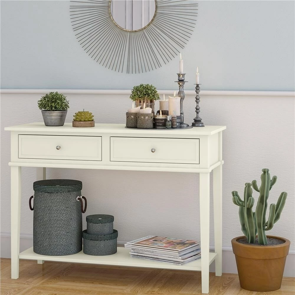 Coupon π₯° Avenue Greene Bantum Console Table Soft White π 4 Coupon π₯° Avenue Greene Bantum Console Table Soft White π - Image 2