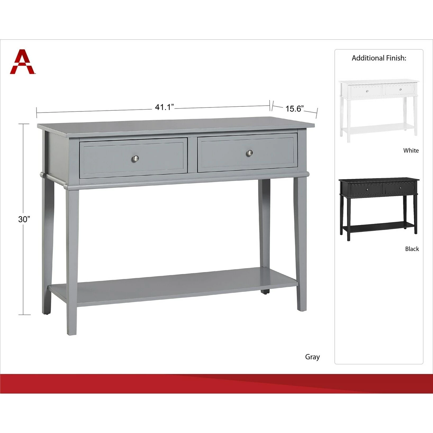 Coupon π₯° Avenue Greene Bantum Console Table Soft White π 13 Coupon π₯° Avenue Greene Bantum Console Table Soft White π - Image 11