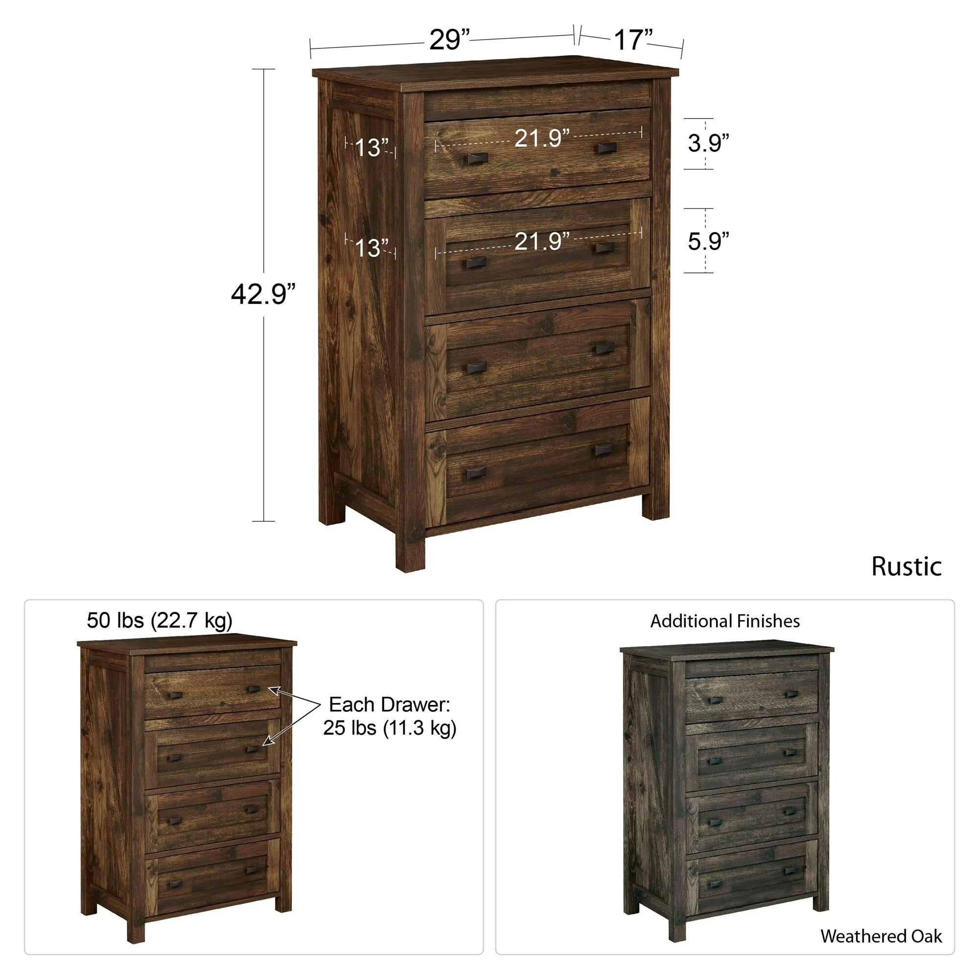 Discount π₯ Avenue Greene Brecken Ridge Rustic 4-drawer π Dresser π 11 Discount π₯ Avenue Greene Brecken Ridge Rustic 4-drawer π Dresser π - Image 9