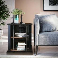 Budget ❤️ Avenue Greene Calavar Two-Toned Rustic End Table With 2 Open Shelves ⌛