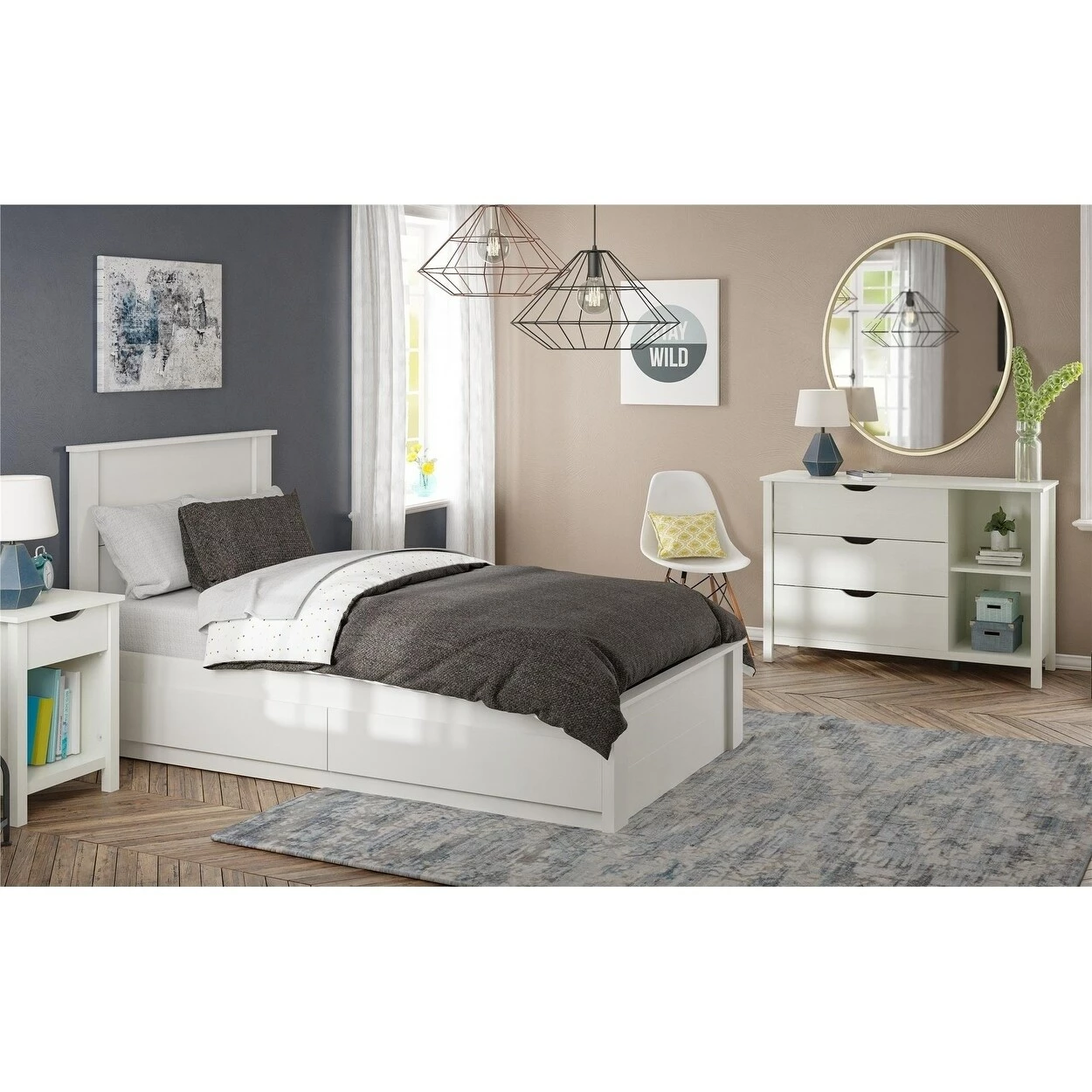 Best Pirce 😉 Avenue Greene Caroline Ivory Twin Headboard 🎉 - Image 10