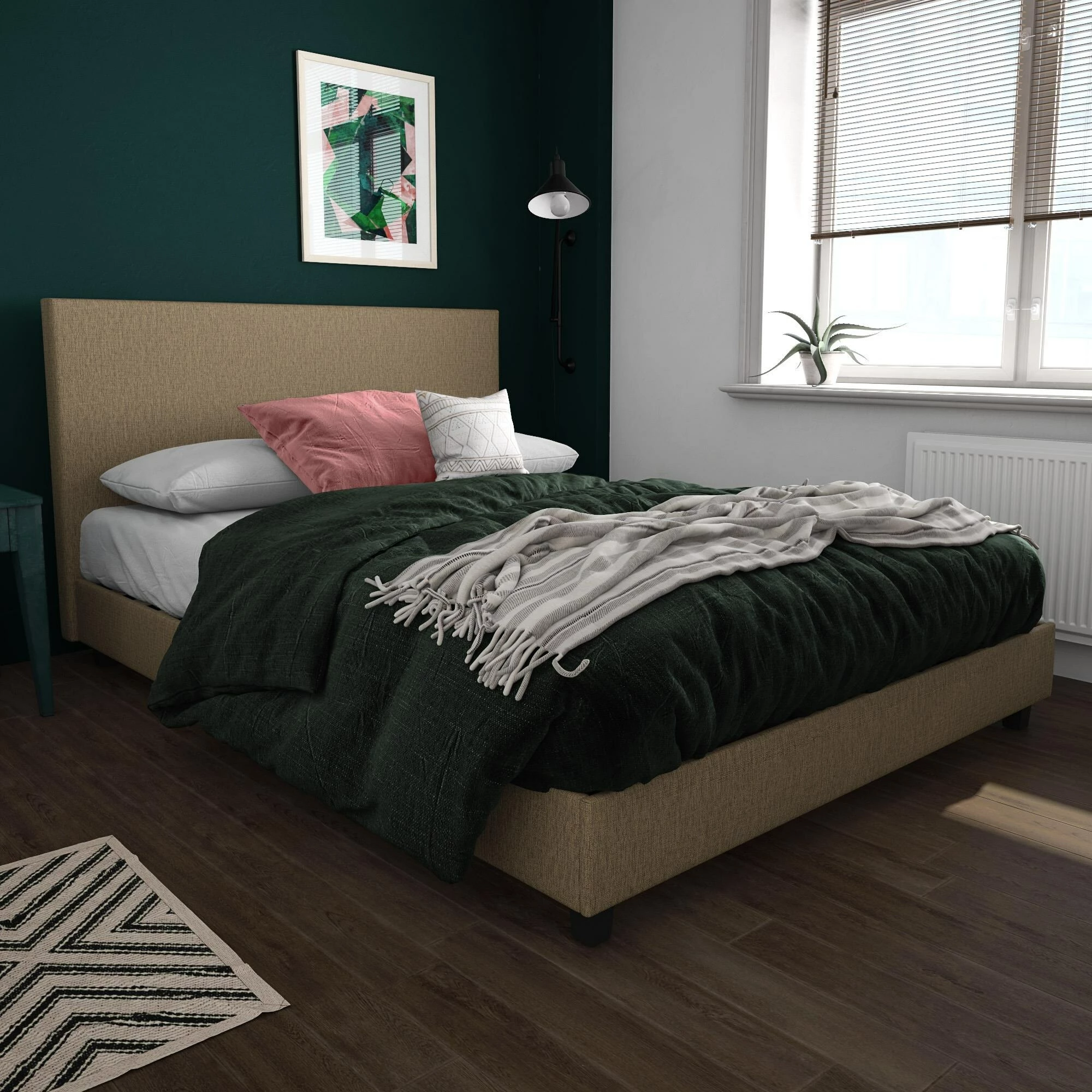 Coupon ๐ Avenue Greene Collen Upholstered Bed Black ๐ - Image 2