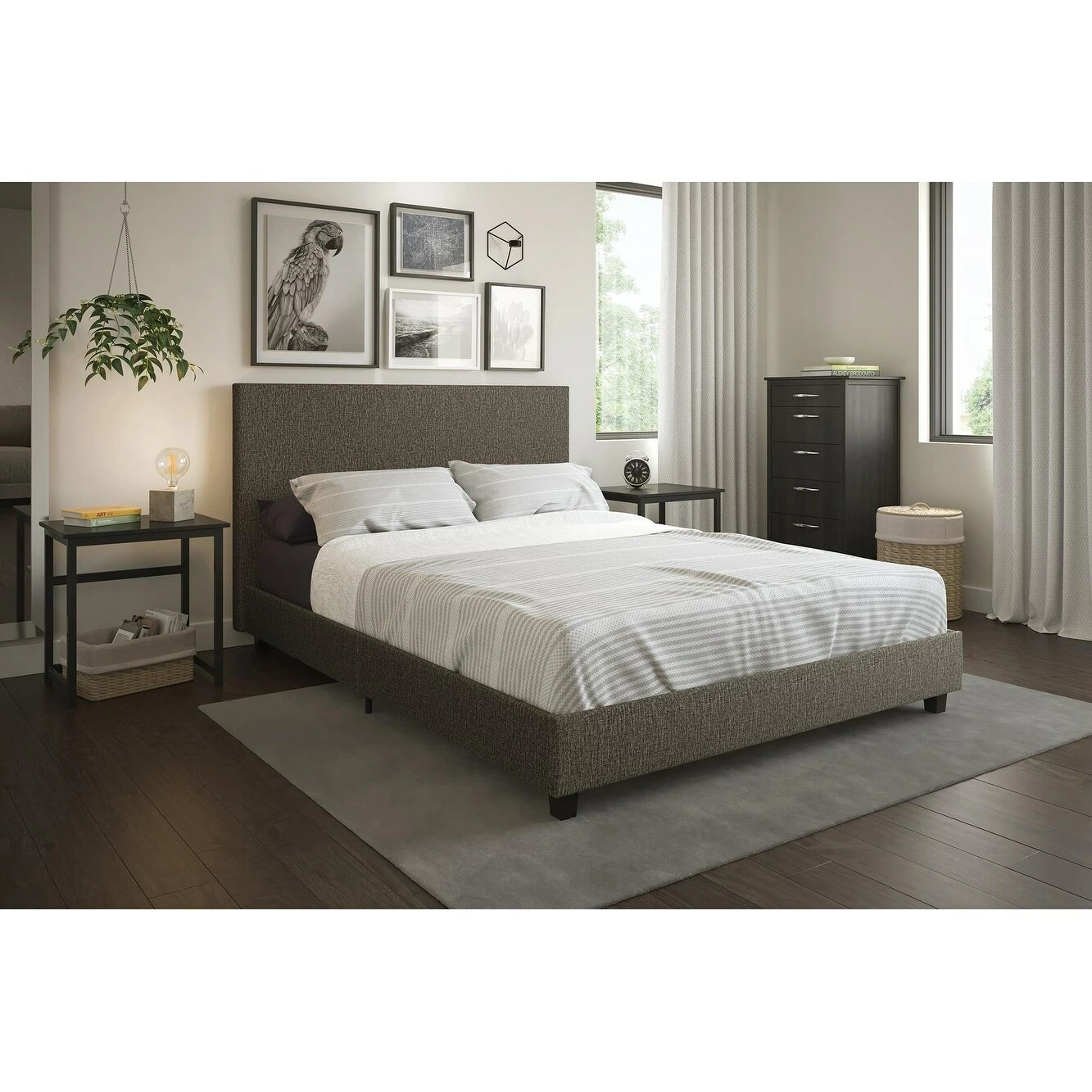 Coupon ๐ Avenue Greene Collen Upholstered Bed Black ๐ - Image 5