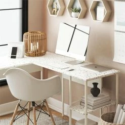 Best reviews of π Avenue Greene Cyrus L Desk Faux White Terrazzo/white π 28 Best reviews of π Avenue Greene Cyrus L Desk Faux White Terrazzo/white π -Avenue Greene Shop Avenue Greene Cyrus L Desk 11