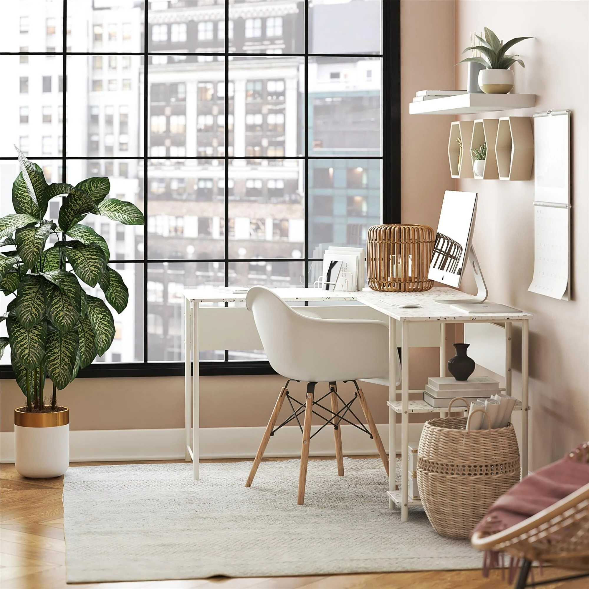 Best reviews of π Avenue Greene Cyrus L Desk Faux White Terrazzo/white π 15 Best reviews of π Avenue Greene Cyrus L Desk Faux White Terrazzo/white π - Image 13