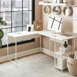 Best reviews of π Avenue Greene Cyrus L Desk Faux White Terrazzo/white π 30 Best reviews of π Avenue Greene Cyrus L Desk Faux White Terrazzo/white π -Avenue Greene Shop Avenue Greene Cyrus L Desk 13