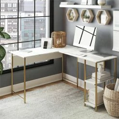 Best reviews of π Avenue Greene Cyrus L Desk Faux White Terrazzo/white π 19 Best reviews of π Avenue Greene Cyrus L Desk Faux White Terrazzo/white π -Avenue Greene Shop Avenue Greene Cyrus L Desk 2