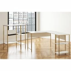 Best reviews of π Avenue Greene Cyrus L Desk Faux White Terrazzo/white π 25 Best reviews of π Avenue Greene Cyrus L Desk Faux White Terrazzo/white π -Avenue Greene Shop Avenue Greene Cyrus L Desk 8