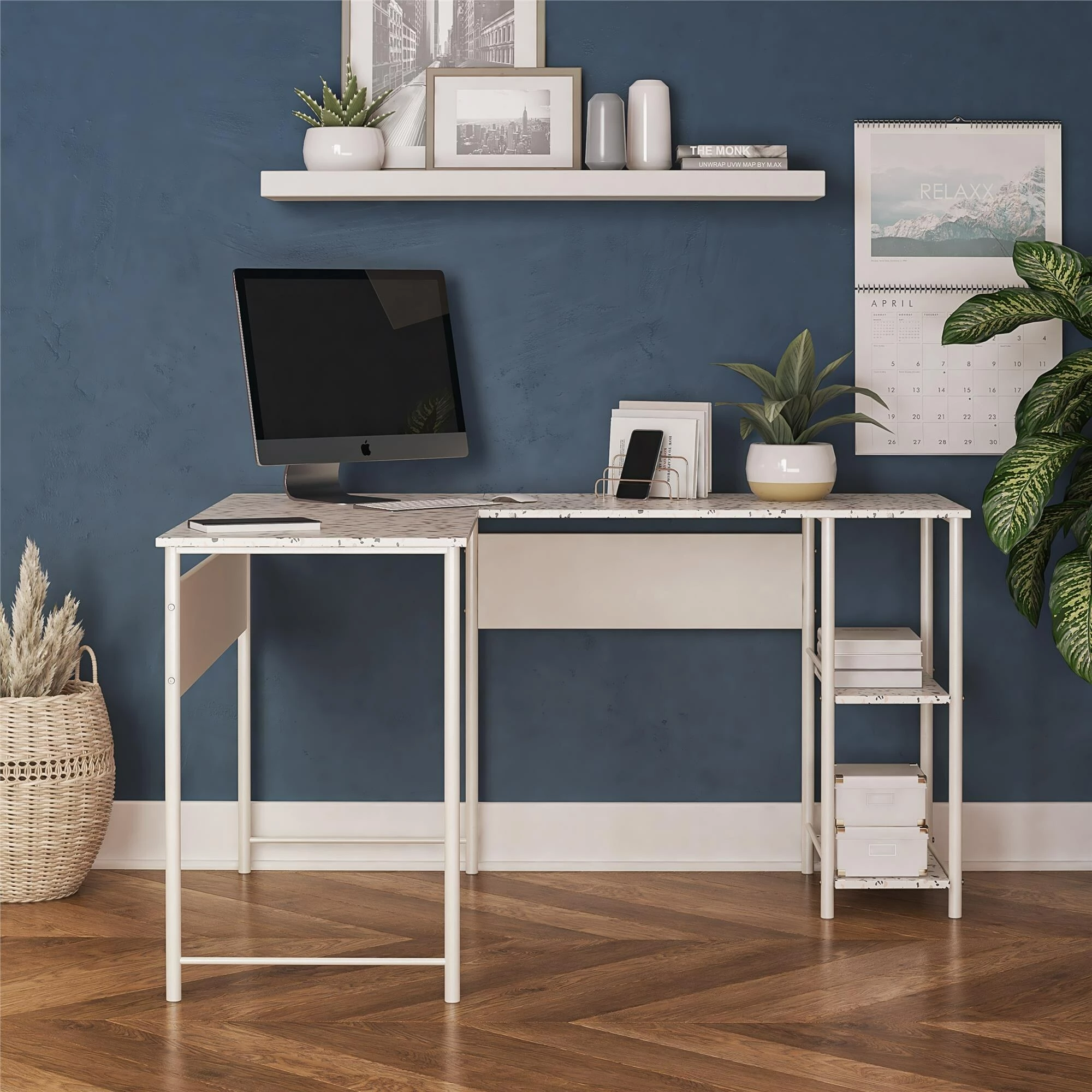 Best reviews of π Avenue Greene Cyrus L Desk Faux White Terrazzo/white π 12 Best reviews of π Avenue Greene Cyrus L Desk Faux White Terrazzo/white π - Image 10