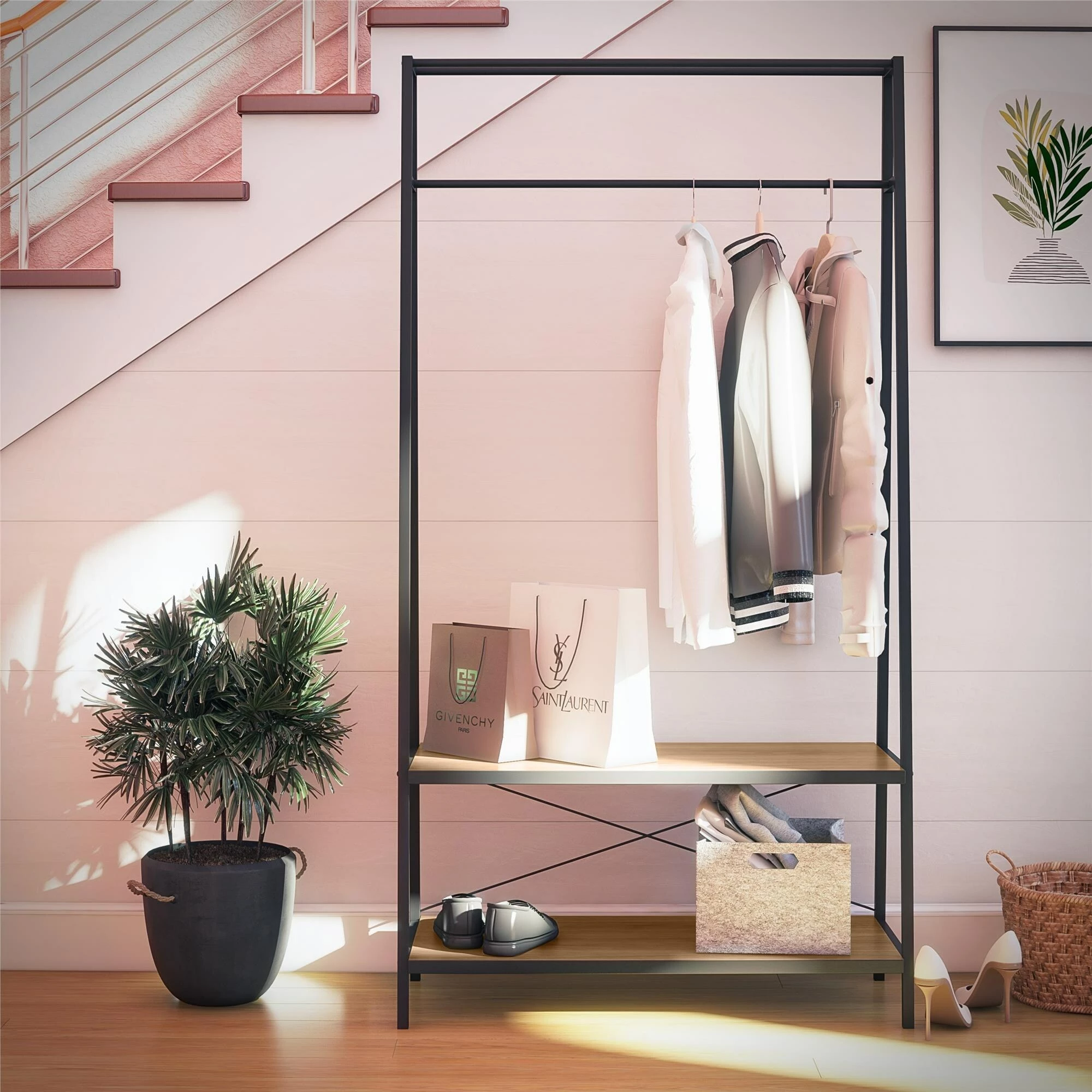 Wholesale ๐งจ Avenue Greene Danube Closet Storage Rack Pale Oak ๐ - Image 2