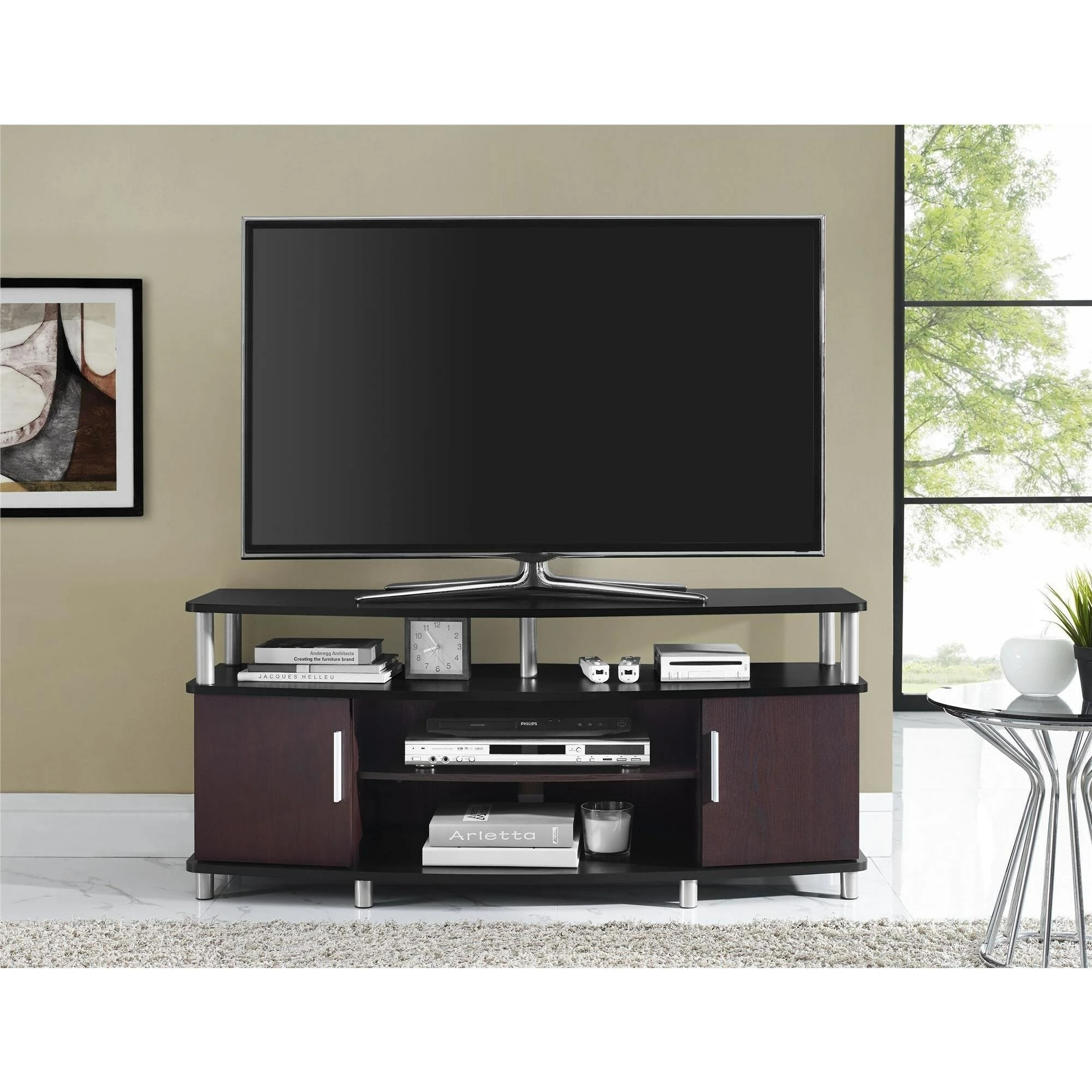 Buy βοΈ Avenue Greene Ford Cherry/ Black 50-inch TV Stand π― 5 Buy βοΈ Avenue Greene Ford Cherry/ Black 50-inch TV Stand π― - Image 3