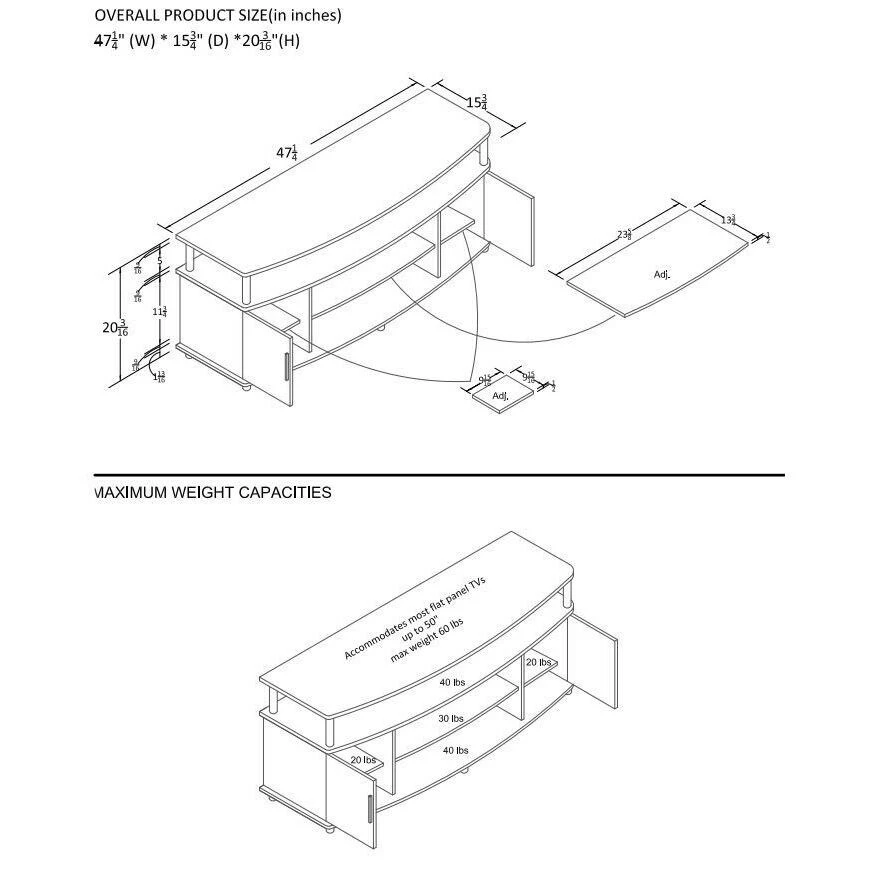 Buy βοΈ Avenue Greene Ford Cherry/ Black 50-inch TV Stand π― 12 Buy βοΈ Avenue Greene Ford Cherry/ Black 50-inch TV Stand π― - Image 10