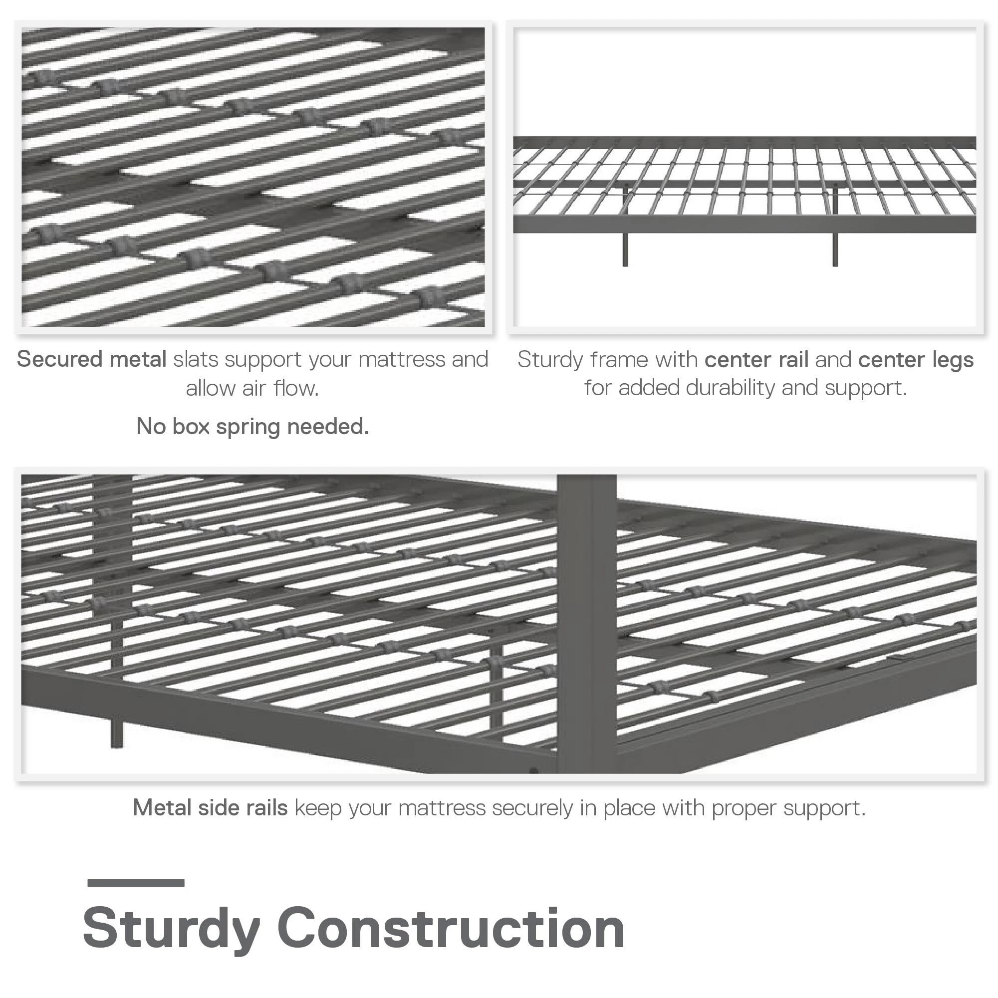 Flash Sale π€© Avenue Greene Gia Grey Metal Canopy Bed π - Image 4