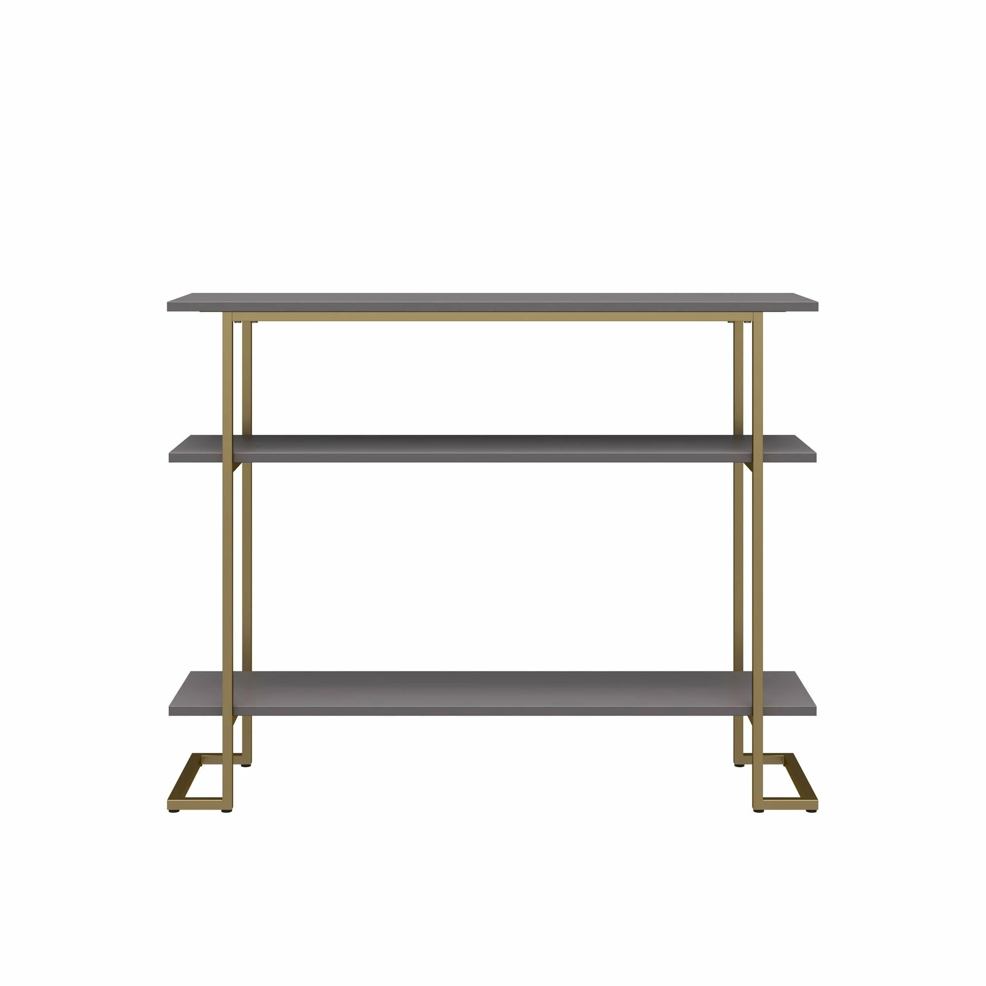 Brand new ๐ Avenue Greene Jade Console Sofa Table With 3 Open Shelves And Metal Frame Navy/gold โญ - Image 13