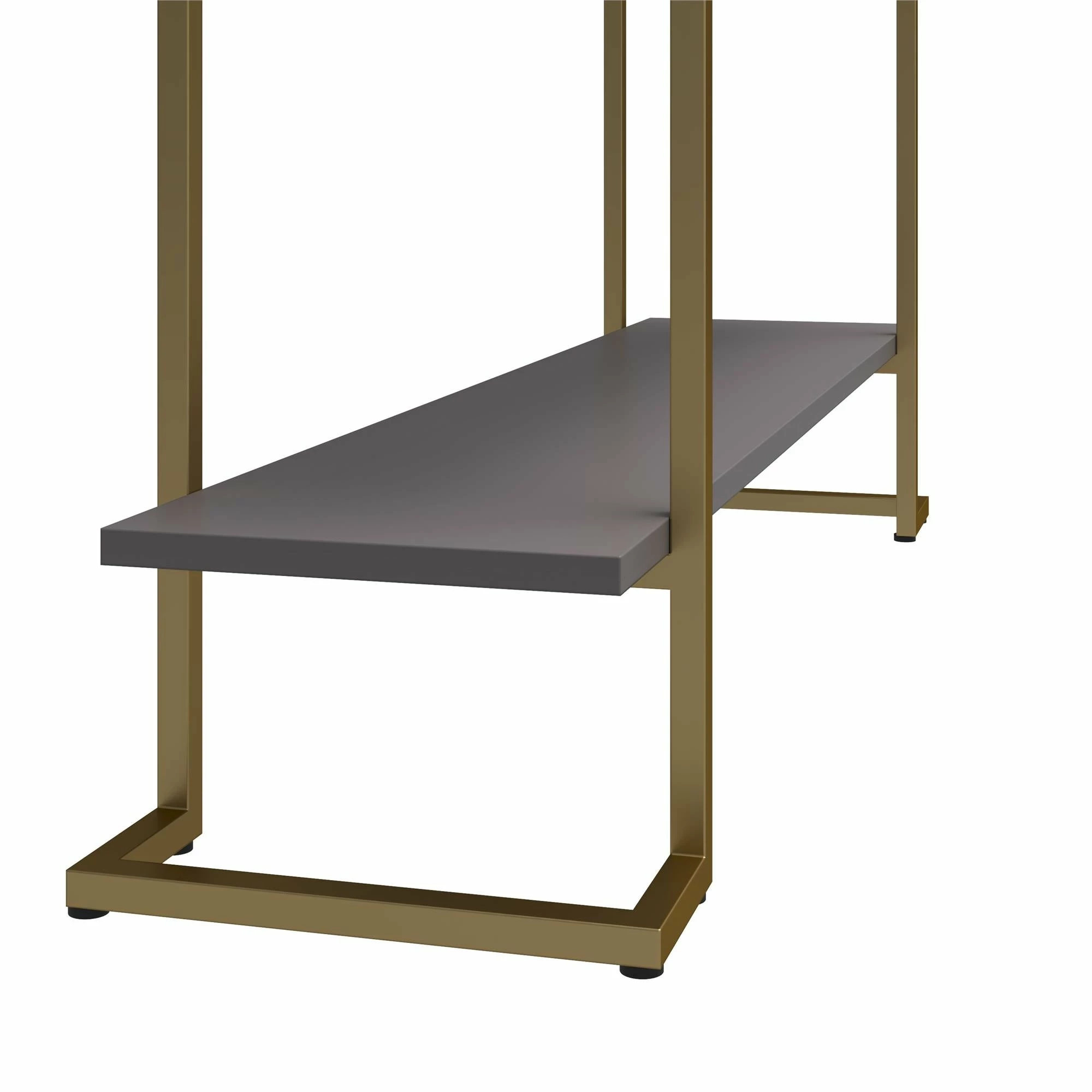 Brand new ๐ Avenue Greene Jade Console Sofa Table With 3 Open Shelves And Metal Frame Navy/gold โญ - Image 15