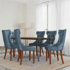 Flash Sale 🧨 Avenue Greene Janna Dining Chair (Set Of 2) Emerald Green Velvet 🎁