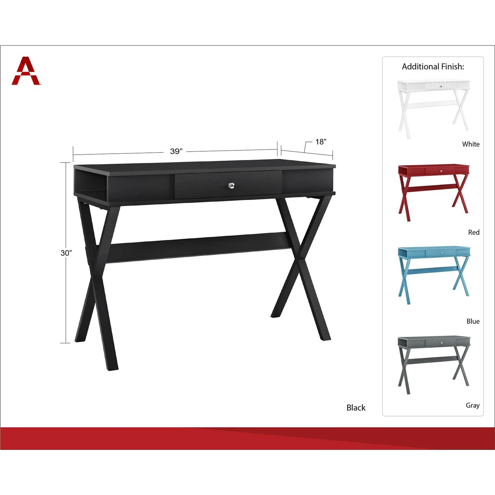 Brand new π€© Avenue Greene Jayden Lane Campaign Computer Desk Black π₯° 10 Brand new π€© Avenue Greene Jayden Lane Campaign Computer Desk Black π₯° - Image 8