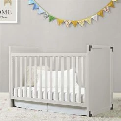 Discount 🥰 Avenue Greene Jordan 2-in-1 Convertible Crib Soft Grey 👍