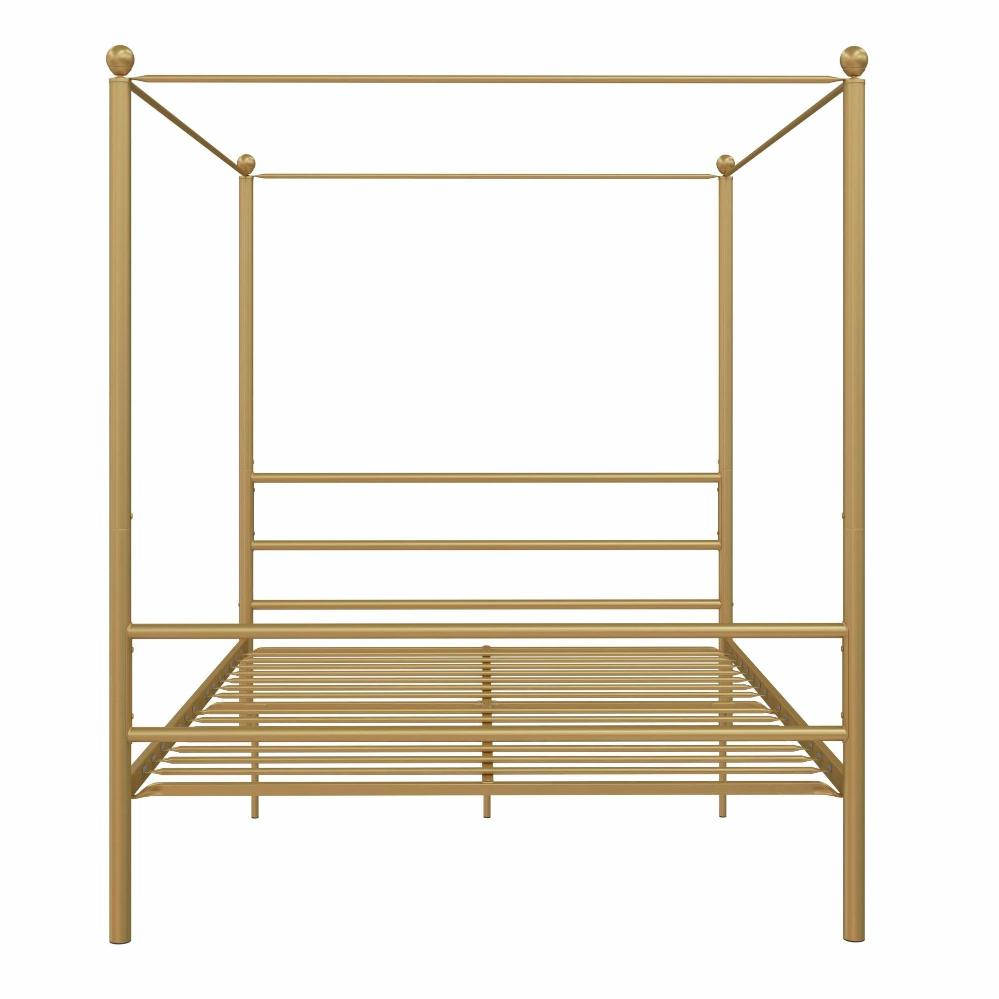 Outlet π Avenue Greene Knox Four Post Metal Canopy Bed Gold π - Image 4