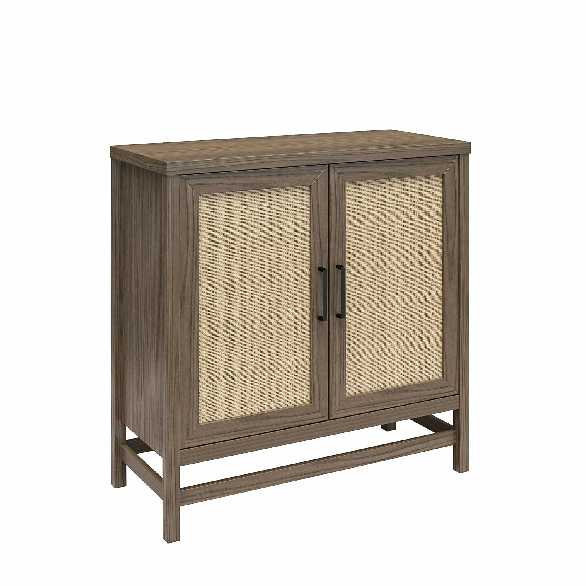 Promo π Avenue Greene Leeds Faux Rattan 2 Door Storage Cabinet Ivory Oak/faux Rattan β - Image 10
