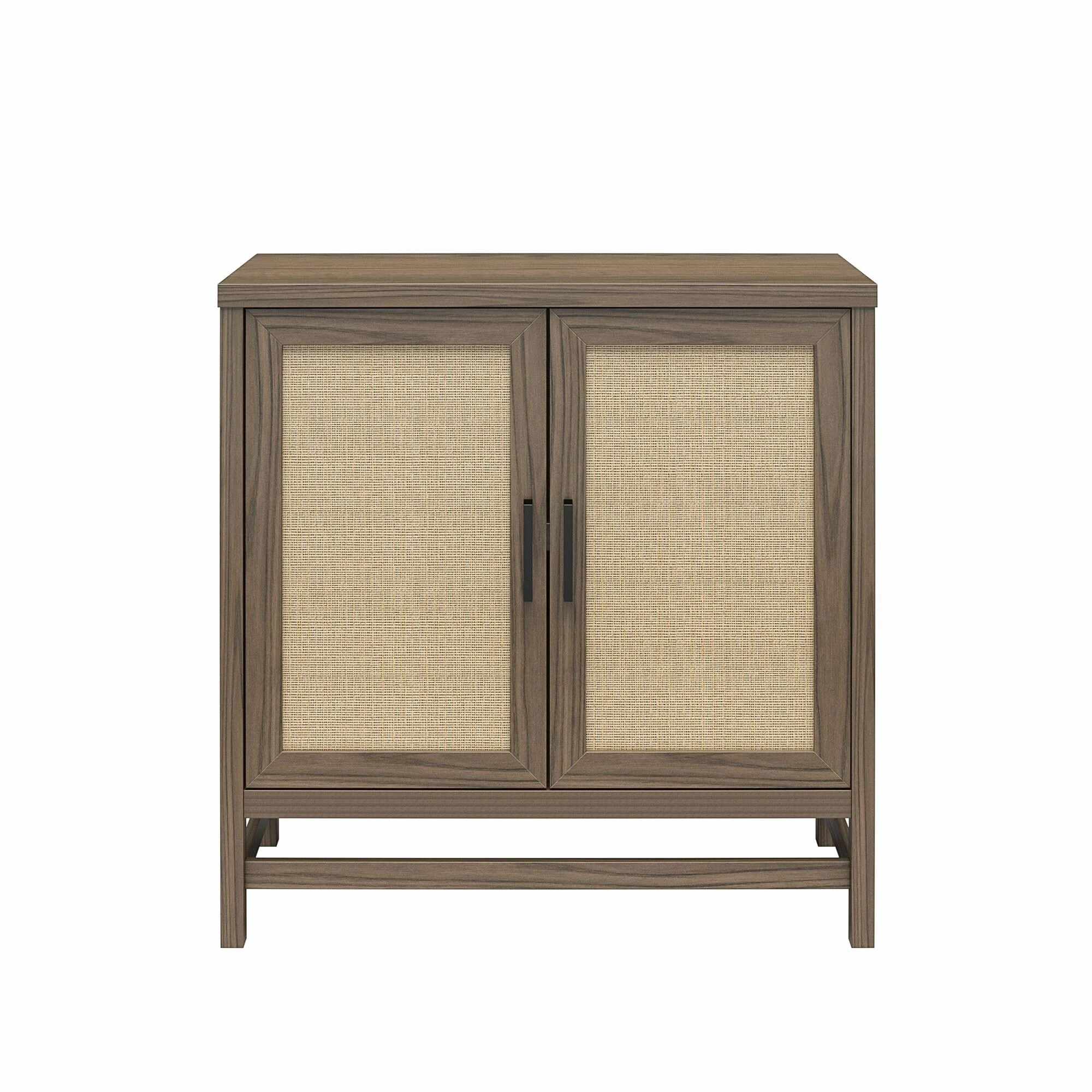 Promo π Avenue Greene Leeds Faux Rattan 2 Door Storage Cabinet Ivory Oak/faux Rattan β - Image 12