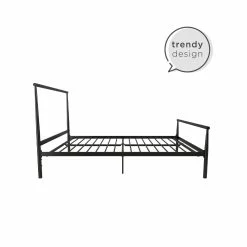 Brand new 💯 Avenue Greene Liane Industrial Minimalist Metal Platform Bed Black 🎁 -Avenue Greene Shop Avenue Greene Liane Metal Bed 10