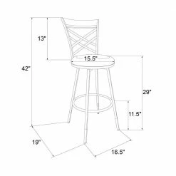 Cheap π Avenue Greene Livie Upholstered Swivel Bar Stool (Set Of 3) - N/A β¨ 22 Cheap π Avenue Greene Livie Upholstered Swivel Bar Stool (Set Of 3) - N/A β¨ -Avenue Greene Shop Avenue Greene Livie Upholstered Seat Swivel Barstool 28Set of 329 4