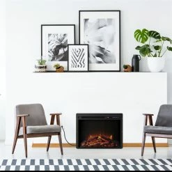 Outlet 💯 Avenue Greene Low Profile 23 Inch Electric Fireplace Insert With Mesh Front 💯