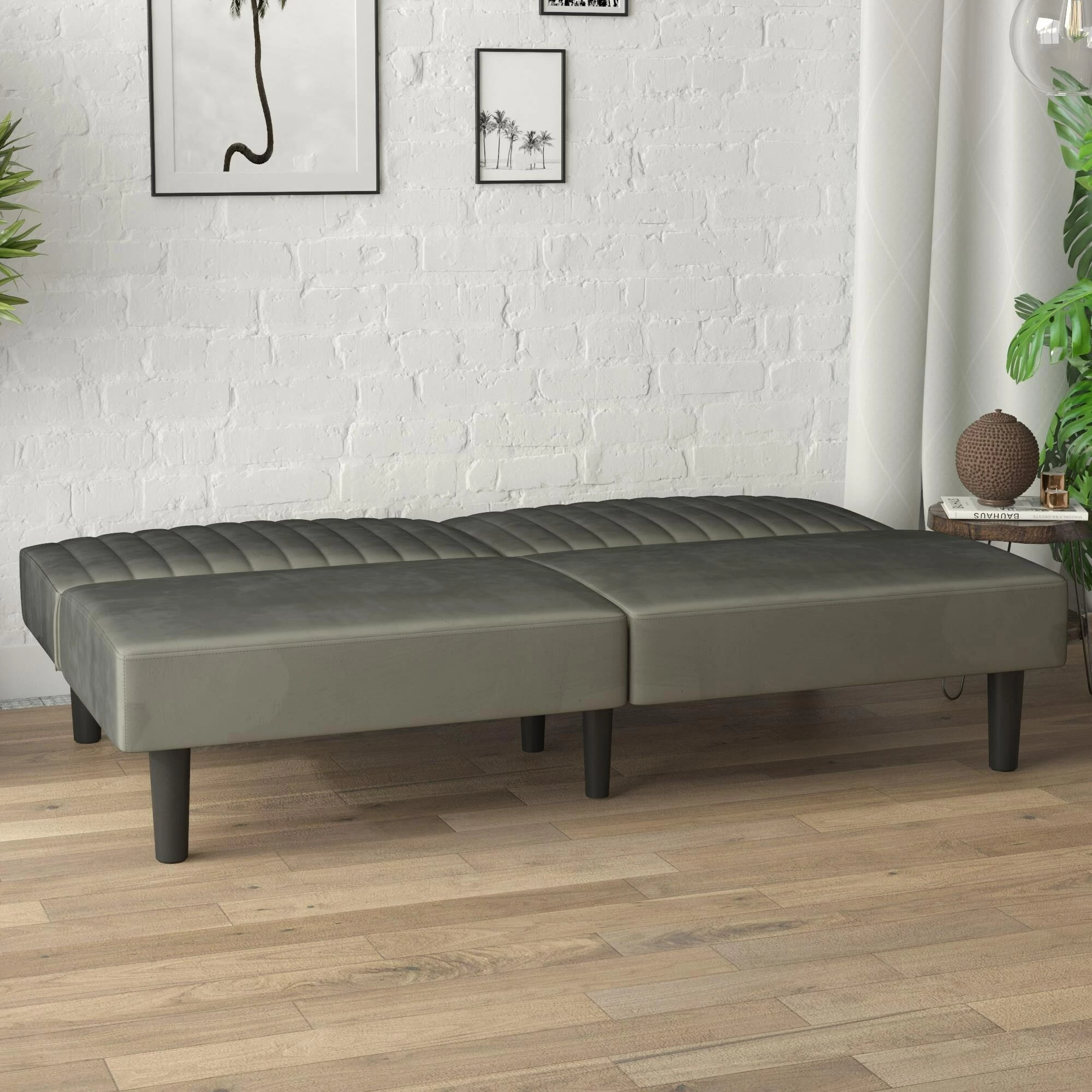 Brand new ๐ Avenue Greene Madelyn Futon Grey Velvet ๐ - Image 5