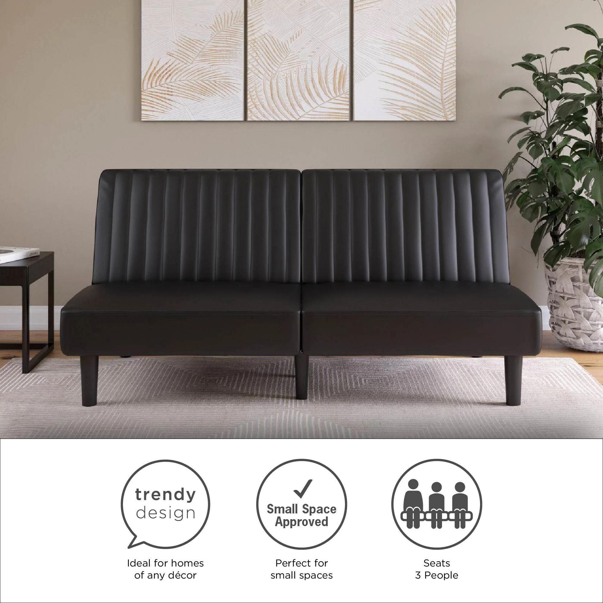 Brand new ๐ Avenue Greene Madelyn Futon Grey Velvet ๐ - Image 8