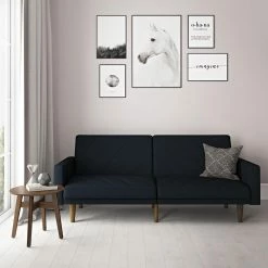 Flash Sale 🔥 Avenue Greene Marci Linen Futon Grey 👏