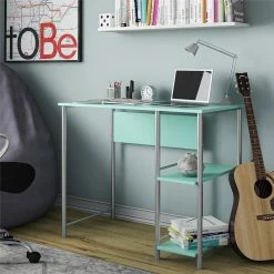 Best Pirce 🤩 Avenue Greene Meridian Metal Student Computer Desk White ⌛ -Avenue Greene Shop Avenue Greene Meridian Metal Student Computer Desk 12